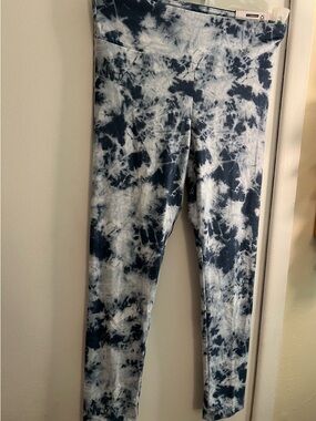 No Boundaries Blue and White Tie-Dye Leggings Size Small